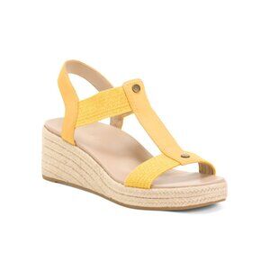 VIONIC Butter Leather Calera Wedge Comfort Sandals